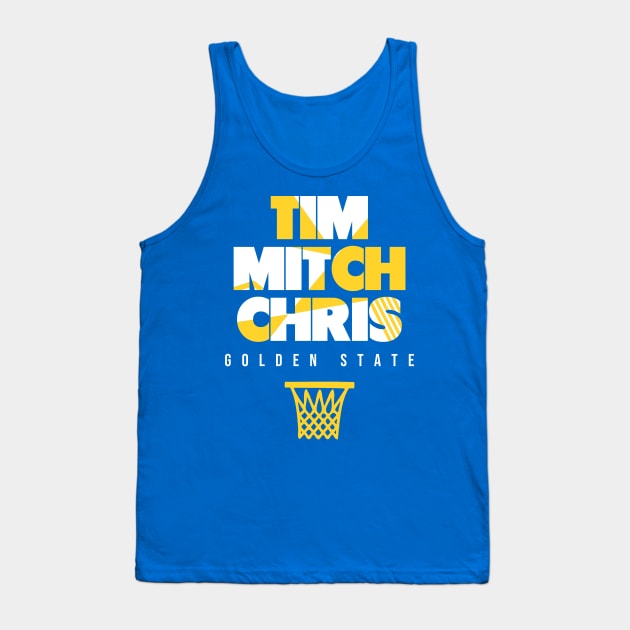 Golden State Throwback Basketball Tank Top by funandgames